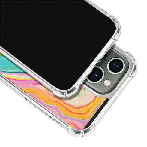 Rainbow Marble by Etta Vee iPhone 15 Pro Clear Case